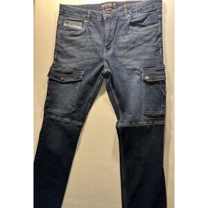 VTG Y2K Ecko Unltd Denim Jeans Mens 36 Skinny Jeans With Cargo Pockets EUC